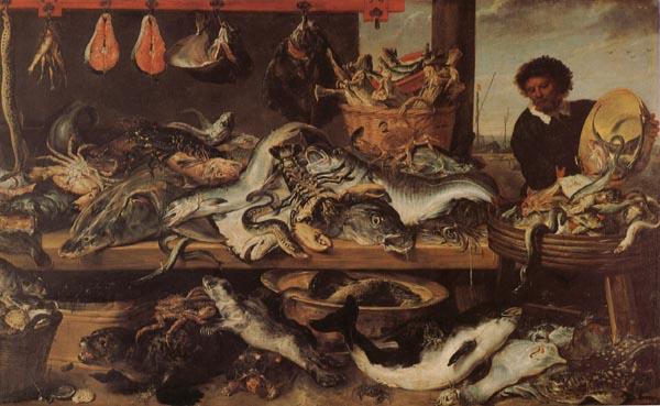 Frans Snyders Fish Stall oil painting image